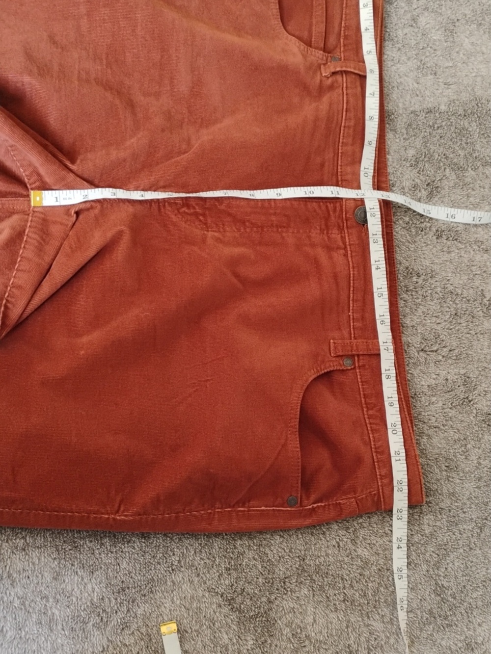 Talbots Burnt Orange Rust Corduroy Straight Leg Pants - Picture 3 of 6